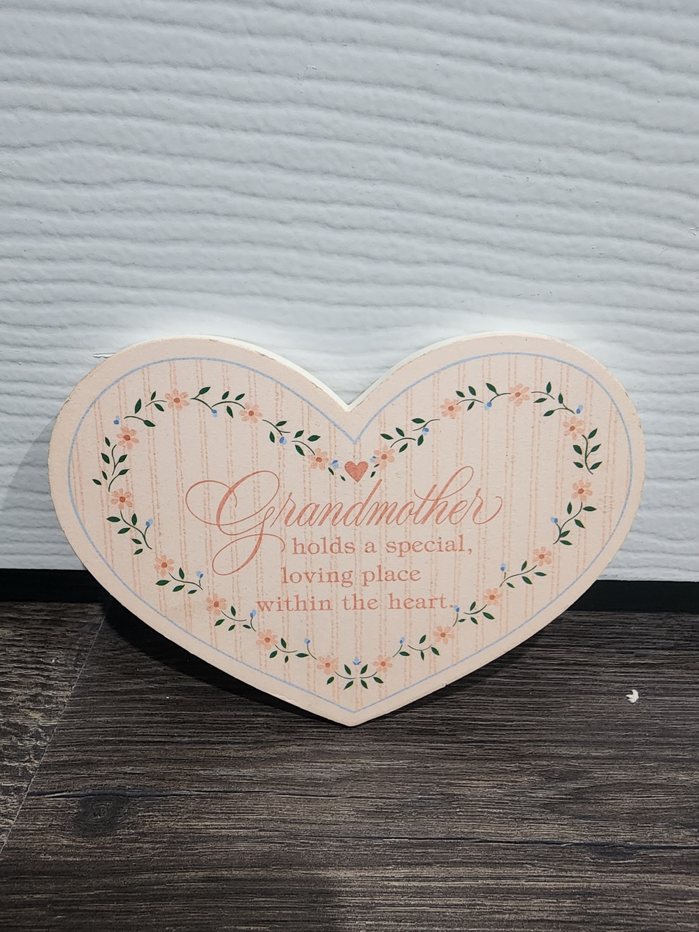 Vintage Hallmark Heart Shaped Grandmother Plaque - 1986